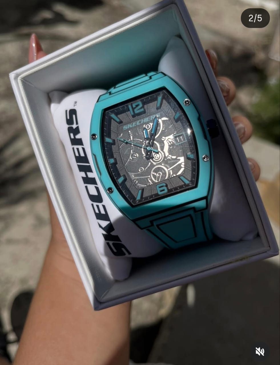 Reloj Skechers turquesa en estuche original